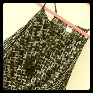 Black & White Ruffle Halter Top